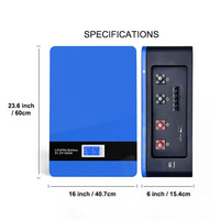 Batterie domestique Power Wall 48V 51.2V 100Ah 5kWh Lifepo4, stockage d'énergie solaire hors réseau/sur réseau, pack de batteries Lifepo4, stock européen