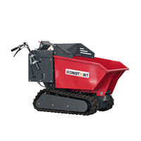 KONSTANT Engin de terrassement : Mini-dumper-chargeuse électrique sur chenilles à entraînement hydraulique, type skid steer