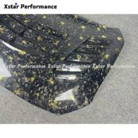 Capot en fibre de carbone forgé de style Vari avec flocons d'or pour Subaru Impreza 11 Wrx Sti S4 Vab Vaf