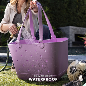 Grand sac de plage simple et moderne, imperméable, en caoutchouc, pour les voyages, la piscine, le bateau, les courses, les sports |   Amande Bouleau - Product Image 4