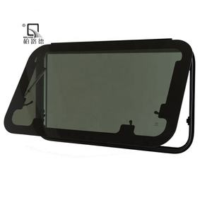 Nueva ventana fuerte para exteriores RV, vidrio templado Real con persiana plisada y mosquitera, marco interior blanco utilizado para coches, caravanas - Product Image 1
