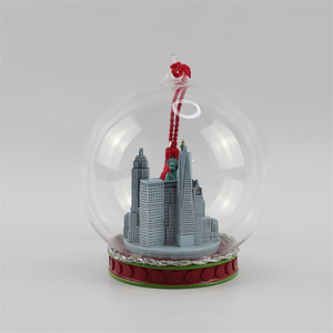 Treo bóng thủy tinh trang trí phòng ngủ nghiên cứu bóng thủy tinh trang trí 100mm bức tượng của tự do + xây dựng kính trang trí - Product Image 3