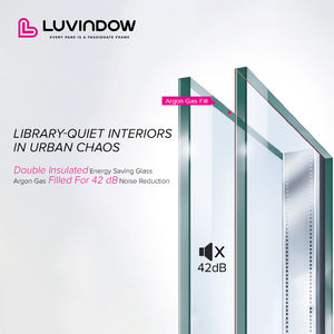 نظام نوافذ ستائرية من الألمنيوم بتصميم نحيف وزجاج مزدوج من لوفيندو للفلل والمباني الشاهقة - Product Image 3