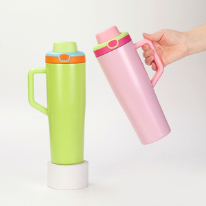Vaso Térmico de Acero Inoxidable de 40oz con Asa, Aislamiento al Vacío, para Coche, con Doble Popote, Portátil, Antifugas, Mantiene la Temperatura 12-<span class=keywords><strong>24</strong></span> <span class=keywords><strong>Horas</strong></span> - Product Image 5
