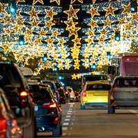 Lanterne de festival, lumières LED pour rideau ciel étoilé |   Guirlandes lumineuses suspendues de style lanterne chinoise pour la décoration de rue et les fêtes