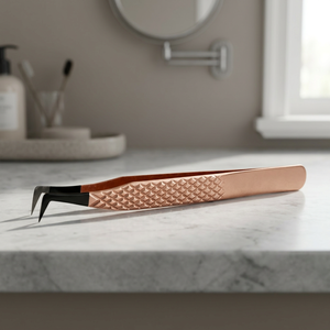 Pince à épiler en métal de précision avec pointes lisses pour l'application d'extensions de cils, outils de beauté - Product Image 4