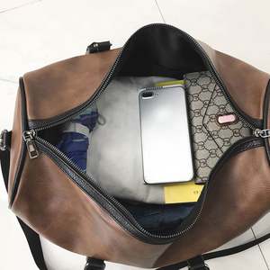 Bolsa de Deporte de Piel para Hombre, Estilo Moderno, para Gimnasio y Viajes, con Cierre de Cremallera - Product Image 2