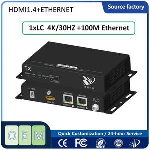 CGT 4K per Estensore di Fibra Ottica 100M <span class=keywords><strong>Ethernet</strong></span> 20KM Trasmissione a Lunga Distanza Non Compressa Ricetrasmettitore in Fibra Ottica con Alloggiamento in Metallo per Esterni - Product Image 1