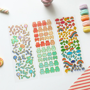 Wholesale Customizable Gold Stroke PVC Decorative Stickers for Photo Album Invitation Envelope Handbook Decorations