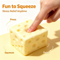 Jouet à presser en forme de fromage, boule sphérique faite à la main, décompression, entraînement interactif de la préhension, unisexe