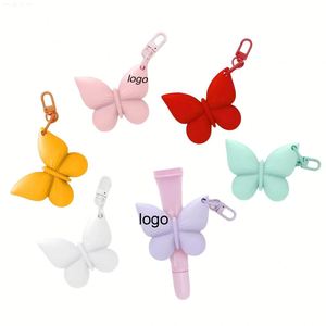 Porte-clés en silicone personnalisé avec logo sérigraphié, support pour baume à lèvres, baume réparateur, pendentif parfum, support pour tube de gloss - Product Image 1