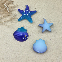 Artisanat vente chaude de haute qualité bleu océan thème Simulation résine dégradé coquille étoile de mer à la main bricolage accessoires décoratifs