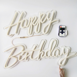 Une pièce d'expédition directe coupée en deux morceaux, vous pouvez installer les néons Super rentables Happy Birthday à volonté - Product Image 2