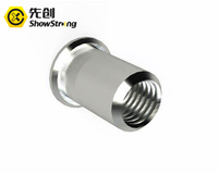 Rivet aveugle à tête ronde semi-cannelée, norme ISO classe 4.8 et 6.8, finition brillante, acier au carbone pour fixation de tôles