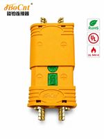 Conector de Aleación de Cobre Antichispas TX90-F, Resistencia de 5.6 Ohmios, Batería de Litio BESS |   Enchufe de Alimentación de CC de 45A 500V |   UL94-V0 Resistente al Fuego