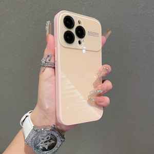 Nouvelle coque de téléphone tendance avec grande fenêtre texturée givrée pour <span class=keywords><strong>iPhone</strong></span> <span class=keywords><strong>12</strong></span> 13 14 15 16 17 <span class=keywords><strong>Pro</strong></span> Max avec film de protection d'objectif HD et protection arrière antichoc - Product Image 4