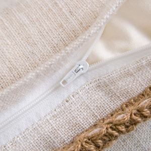 Bindi kain goni Linen tenun bantal penutup memangkas bantal luar ruangan bantal dengan tepi yang disesuaikan untuk penggunaan rumah dan Hotel - Product Image 5