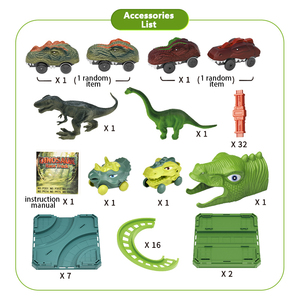 65 Pièces Circuit de Course Spirale DIY à 9 Niveaux avec <span class=keywords><strong>Parking</strong></span> Électrique Dinosaure, Ensemble de <span class=keywords><strong>Jeu</strong></span> de Voitures de Course pour Enfants, <span class=keywords><strong>Jeu</strong></span> de Puzzle STEM, Cadeau pour Garçons - Product Image 6