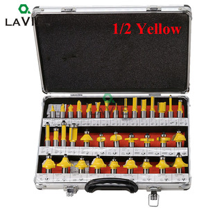 Lavie 35-Piece Milling Cutter Set 1/2 Inch Straight Shank Carbide Woodworking Tools For Cnc <b>Machining</b> Center - Product Image 2