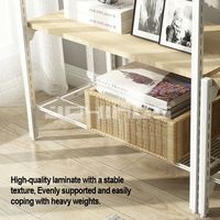 Étagères et supports modulaires en métal pour téléviseur avec étagères métalliques réglables et panneaux en bois pour le rangement dans le salon