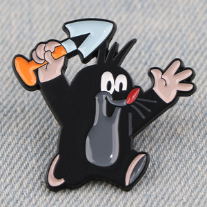 Broches en émail mignonnes en forme de petit taupé, badges de <span class=keywords><strong>dessin</strong></span> <span class=keywords><strong>animé</strong></span> pour femmes, épingles de revers, bijoux de mode, accessoires vestimentaires, cadeau pour enfants et amis - Product Image 3