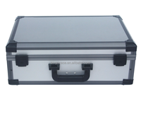 Boîte de rangement en aluminium gris personnalisée, étuis de transport, étuis pour cartes à collectionner, boîte pour cartes de sport, cartes de coupons