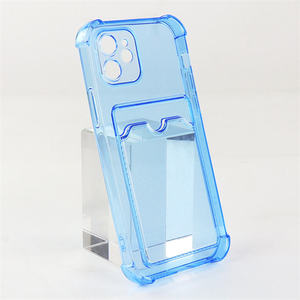 Étui <span class=keywords><strong>transparent</strong></span> en TPU anti-chute avec porte-carte de crédit de poche pour <span class=keywords><strong>iPhone</strong></span> 17 16 15 14 13 12 <span class=keywords><strong>11</strong></span> Plus - Product Image 4