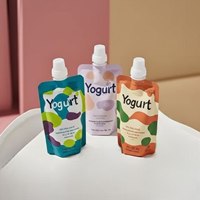 Pochettes Doypack personnalisées avec bec verseur, rechargeables, biodégradables et réutilisables, pour liquides, yaourts aux fruits et aliments pour bébés