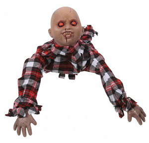 Muñeco Zombi Bebé Animado con Activación por Voz, Ojos Rojos Brillantes, Decoración de Halloween para Casa Embrujada o Jardín - Product Image 5