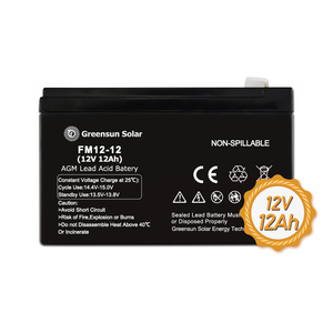 Rechargeable <b>Solar</b> Battery 12v 12ah Lead Acid Battery - Product Image 2