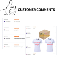 T-Shirt de Sublimation en Polyester pour Femme, Toucher Coton, Entrepôt Américain, T-shirts Blancs Vides 100 % Polyester pour Impression par Sublimation