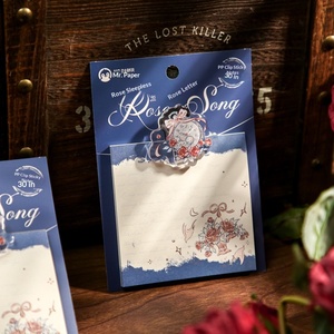 Bloc de Notas con Clip de Acrílico y Pegamento de Goteo, Tema Rosa, Adorno de Escritorio, Clip para Papel con Diseño de Rosa, Decoración de Papelería - Product Image 3