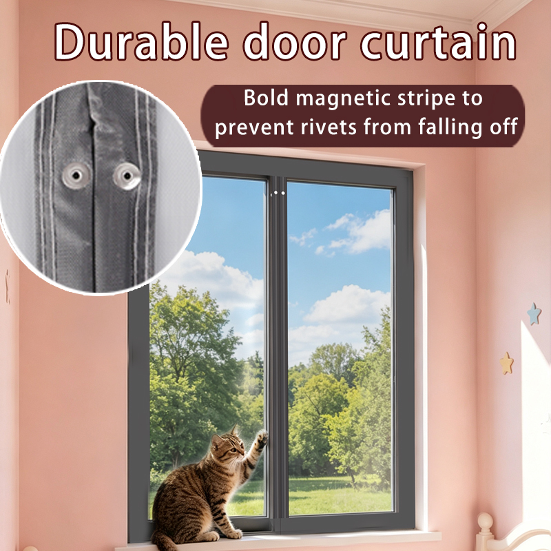 Automatic Closing Magnetic Mosquito NetDiy Magnetic Window Screen Window Frames With Grey Mesh · image 2