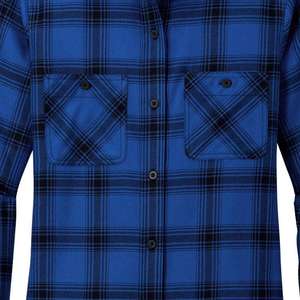 <span class=keywords><strong>Chemise</strong></span> <span class=keywords><strong>femme</strong></span> personnalisée à manches longues, boutonnée, avec poche, bleu et noir à <span class=keywords><strong>carreaux</strong></span>, en flanelle décontractée, coupe ajustée, style décontracté - Product Image 5