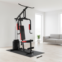 Équipement de fitness multifonctionnel intégré pour la maison avec pile de poids de 45 kg
