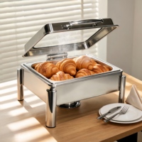 Ensemble de réchauds de style arabe, équipement de buffet en acier inoxydable, chauffe-plats professionnels pour événements de restauration