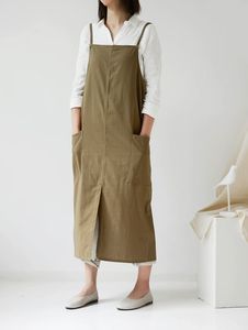 Fashion Cotton Apron Home Kitchen Gardening Work Dress Women's Kitchen Restaurant Work Apron - Product Image 4
