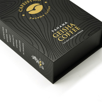 Boîte d'emballage de café en papier personnalisé boîte-cadeau de café en carton rigide à rabat de luxe