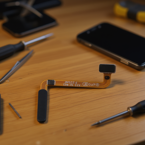 Cable flexible del botón de encendido con lector de huellas dactilares para Samsung Galaxy A23 5G A236B Negro - Product Image 3