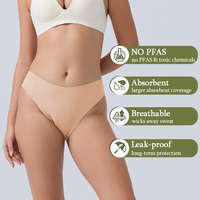Lynmiss, ropa interior sin costuras para el período, calzones menstruales a prueba de fugas, bragas menstruales suaves sin PFAS para mujer