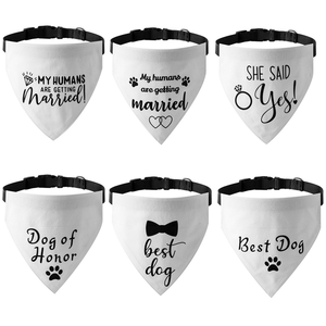 אביזרים לחיות מחמד אביזרים חתונה יום הולדת מחמד צעיף בנדנה מודפס מותאם אישית מודפס לחתול - Product Image 3