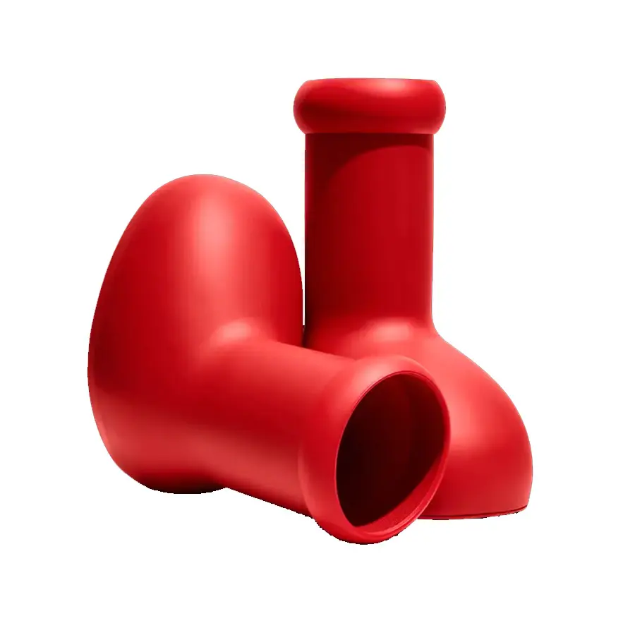 Оптовая продажа, заводской производитель, индивидуальный логотип, большие красные сапоги согласно вашим чертежам