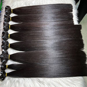 Extensions de cheveux naturels Remy vierges vietnamiens, lisses et soyeux, ondulés, double trame, toutes couleurs, grand stock, haute qualité - Product Image 1