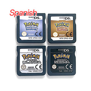 Cartucho de Juego ESP en <span class=keywords><strong>Español</strong></span> Pokémon Versión Negro Blanco 1 2 Oro HeartGold Plata SoulSilver Retro Nostalgia para DS 2DS <span class=keywords><strong>NDS</strong></span> - Product Image 1