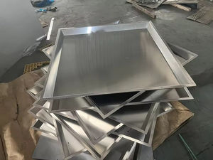 Bandeja Rectangular de Acero Inoxidable 304 Personalizada, Bandeja para Barbacoa, Bandeja para Hornear de Cocina Comercial, Chapa Metálica Doblada - Product Image 3