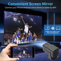 Projecteur HY320 avec écran miroir, Android MINI, LCD intelligent, WIFI 5G, 720P, avec haut-parleur