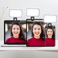 Nuofan JF-08 Lampe Flash Selfie Rechargeable ABS 500 mAh pour Téléphone Portable, Ordinateur, Tablette, Visioconférence et Streaming en Direct