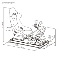 Cockpit de simulation de course LRS08-BS02 en aluminium pour jeux de simulation de conduite PS4 PS5 Xbox PC G25 G27 G29 G920 Siège de simulation de course automobile GTR