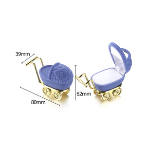 Joyero de terciopelo romántico y elegante de dibujos animados, encaje recortado, detalles de perlas - Product Image 4