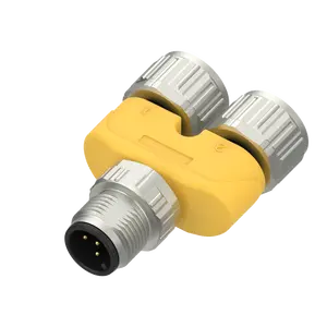 M12 A-code Y-W Splitter 5 pin connector adapter for factory automation sensor actuator box plc connectors supplier